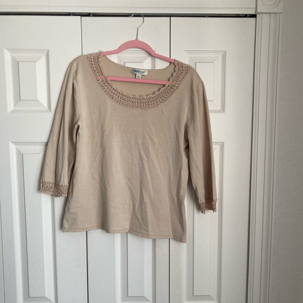 Tan/ gold blouse